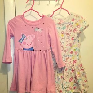 Peppa pig dresses bundle size 2T